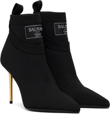 Tennarit ja kengät Balmain Crewneck Knit Ankle Boots Musta | EN1TE102TKAB, 3