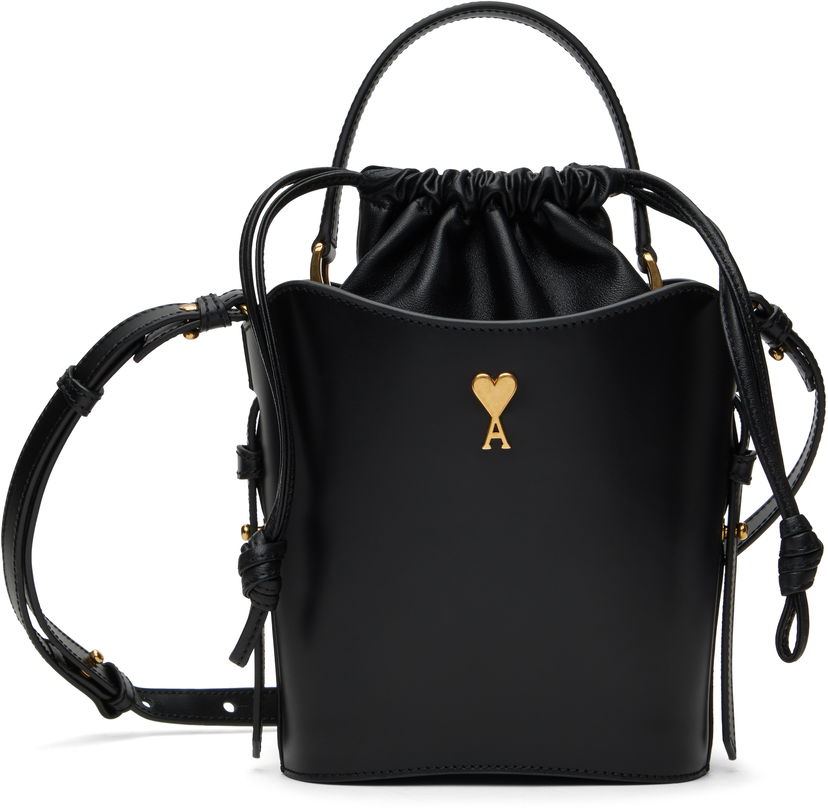 Käsilaukku AMI AMI Paris Mini Bucket Bag Musta | ULL012.AL0104