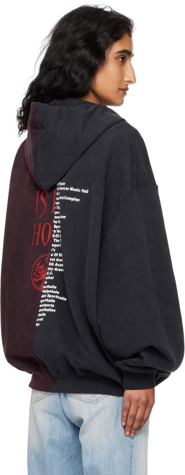 Huppari VETEMENTS Vetements Cradle of Filth Oversized Zip-Up Hoodie Burgundia | UCF76ZU900BR, 2