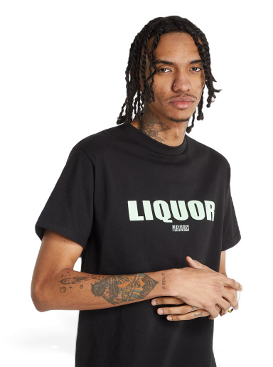 T-paita Pleasures Liquor T-Shirt Musta | P22SP048 Black