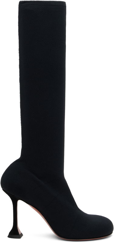 Tennarit ja kengät Amina Muaddi Amina Muaddi Veneda Stretch Tall Boots Musta | VENEDA STRETCH BOOT 95 KNIT, 0