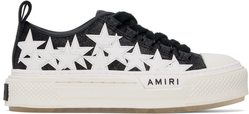 Kengänhoito AMIRI AMIRI Glitter Stars Court Low Musta | AWFOSR1106