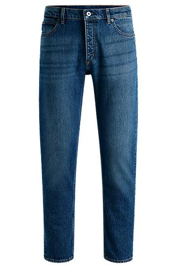 Jeans BOSS Tapered-Fit Stretch Denim Jeans Sininen | 50511506