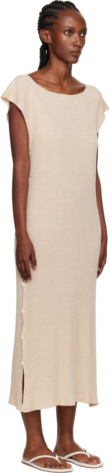 Mekko Baserange Baserange Franca Maxi Dress Beige | DRFR-LS-AU25, 1
