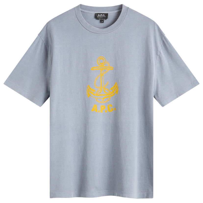 T-paita A.P.C. Men's Davy Anchor Print T-Shirt, Size Small Sininen | COHBS-H26518-IAC
