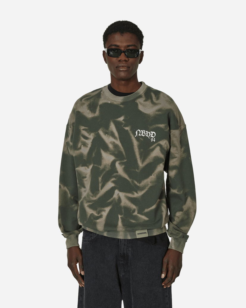 Huppari Neighborhood Tie-Dye Crewneck Sweatshirt Olive Drab Vihreä | 241FPNH-CSM09 OD