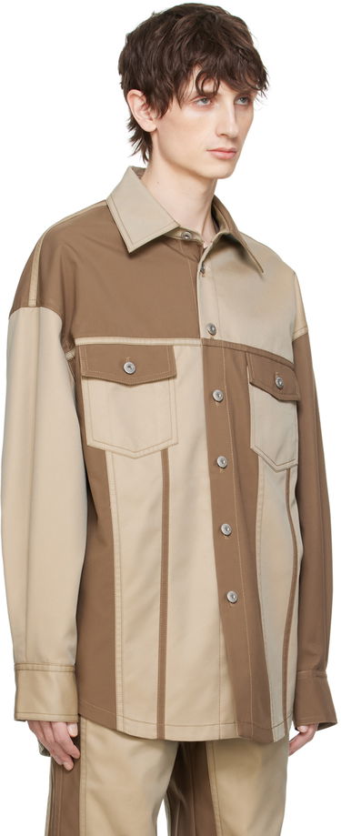 Paita Feng Chen Wang Feng Chen Wang Paneled Jacket Ruskea | FMS17JK13, 1