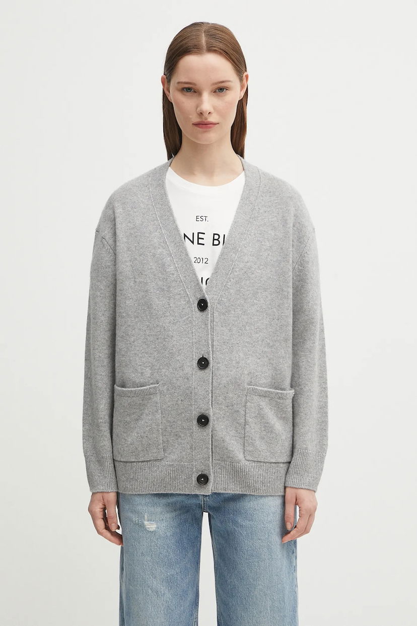 Villapaita Anine Bing Anine Bing Jackson Cashmere Cardigan Harmaa | A.09.10222