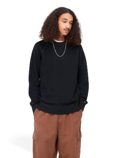 Villapaita Carhartt WIP Chase Sweater "Black / Gold" Musta | I028581_00F_XX