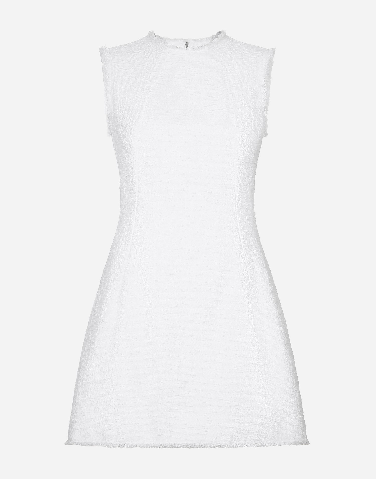 Mekko Dolce & Gabbana Short Cotton Tweed Dress Valkoinen | F6JKDTHUMT9W0800, 0