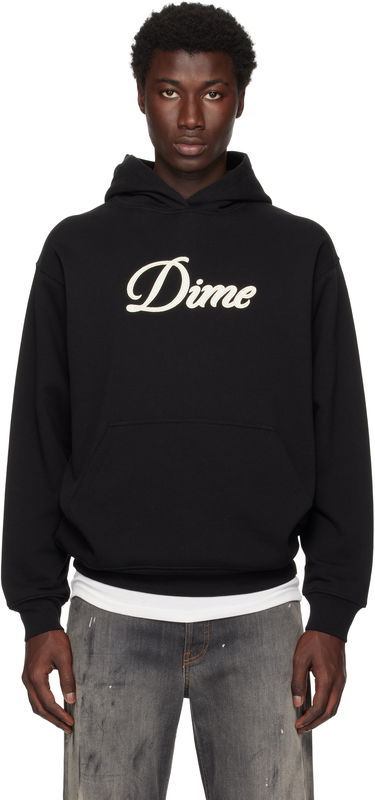 Huppari Dime Cursive Hoodie Musta | DIMESU2543BLK, 0