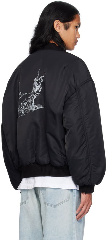 Bomber-takki We11done We11done Destroyed Bomber Jacket Musta | WD-JP2-24-088-U-BK, 2