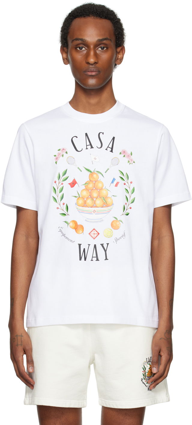 T-paita Casablanca SSENSE x 'Casa Way' T-Shirt Valkoinen | MPS24-JTS-001-16