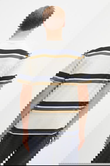 T-paita Barbour Barbour Golborne Stripe Relaxed Fit T-Shirt Valkoinen | MTS1409, 2