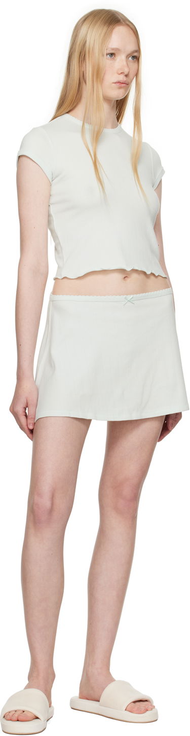 Hame SKIMS SKIMS Drop Needle Pointelle Baby Tee Vihreä | ST-STT-8463, 3