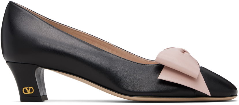 Korut Valentino Valentino Garavani Bow Leather Heels Musta | 7W2S0LB5DDT