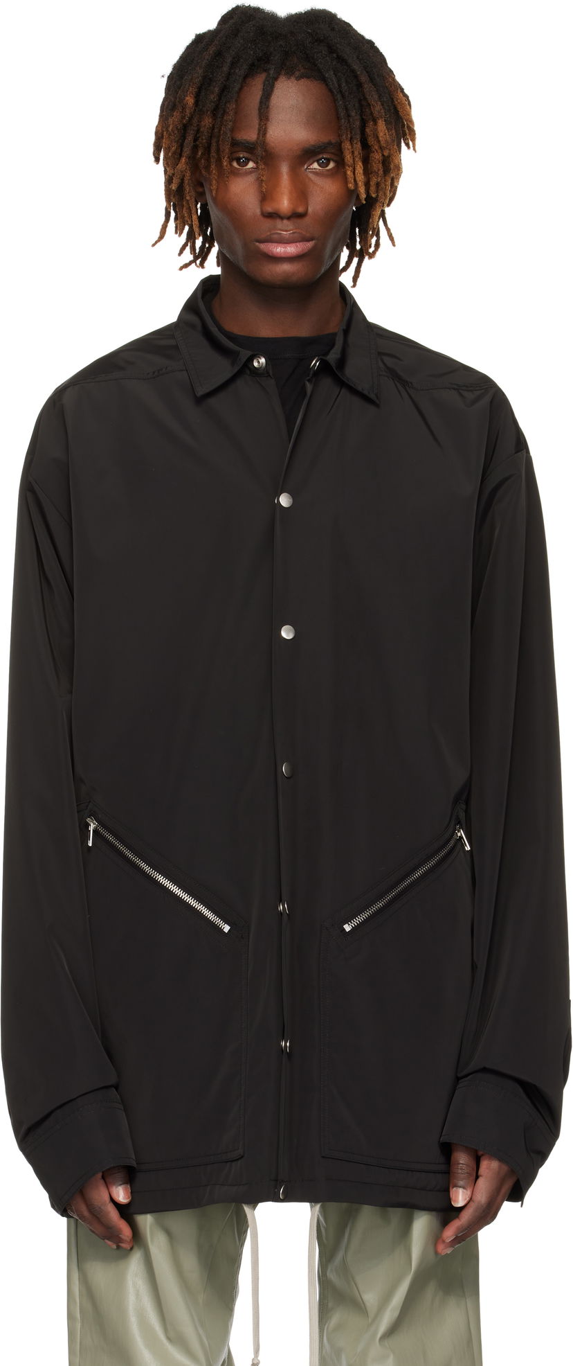Tuulitakki Rick Owens Rick Owens Hollywood Membrane Tour Jacket Musta | RU01E5779 MB