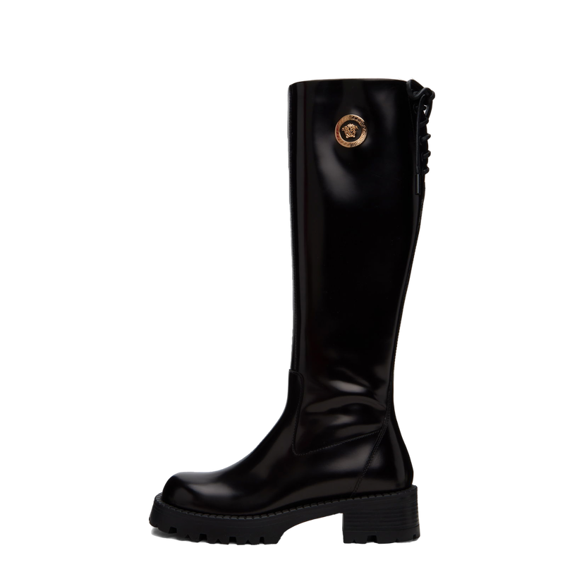 Tennarit ja kengät Versace Vagabond Knee High Leather Boots Musta | 1012490_1A08773