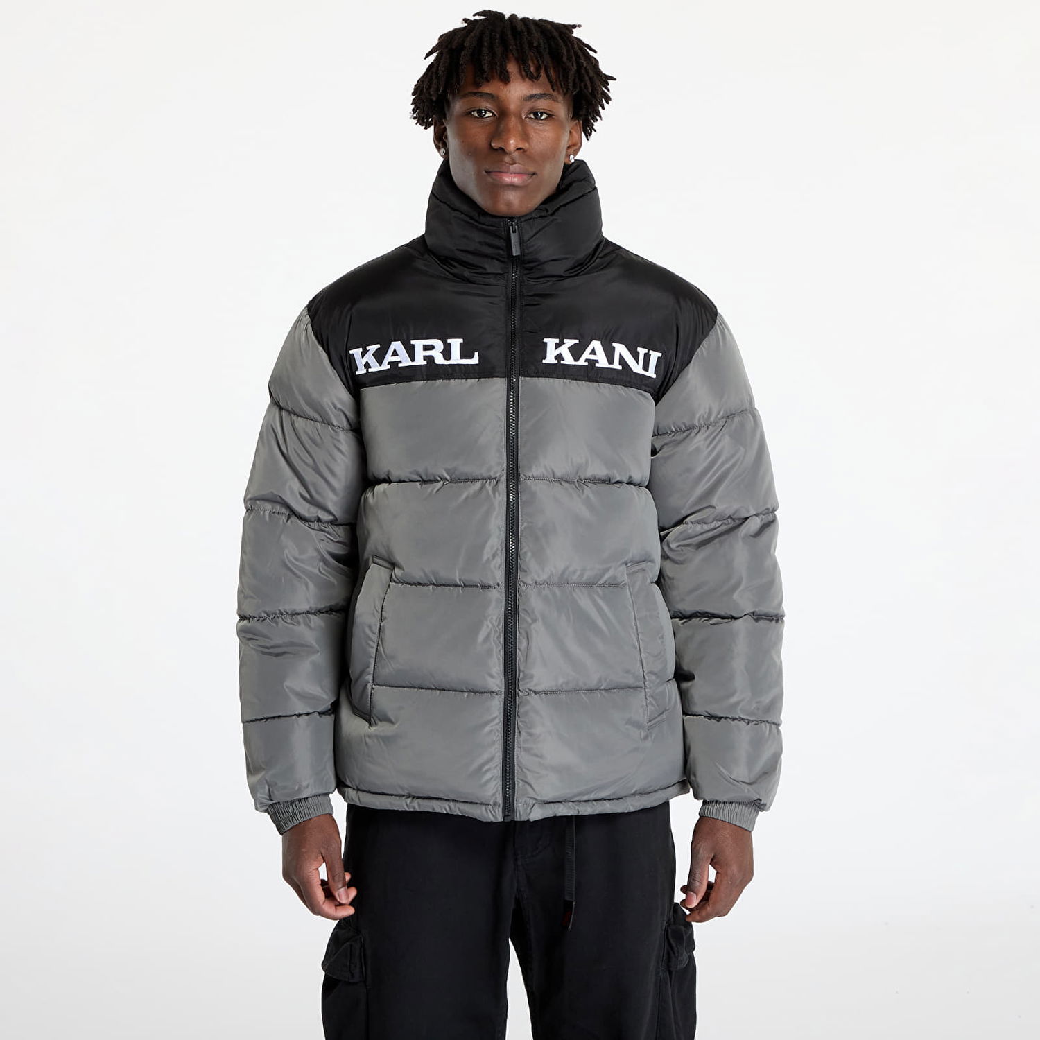 Puffer takki Karl Kani Jacket Retro Essential Puffer Jacket Anthracite S Harmaa | 60760013, 0
