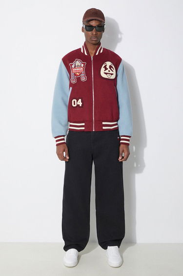 Bomber-takki BBC IceCream ICECREAM Diner Team Varsity Bomber Jacket Burgundia | IC24106, 1