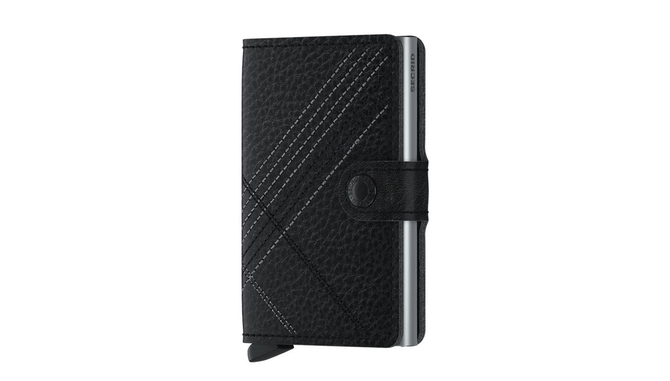 Lompakko Secrid Miniwallet "Stitch Linea Black" Musta | MSt-Linea-Black, 1