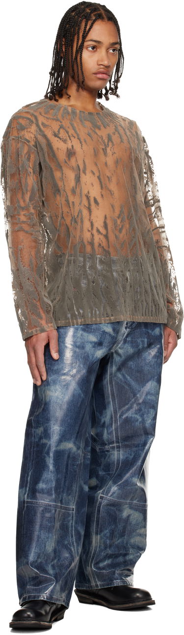 Jeans Diesel 1997 D-Enim-M-Uc-Fsh Wide-Leg Coated Jeans Sininen | A21596-007CU-01, 3