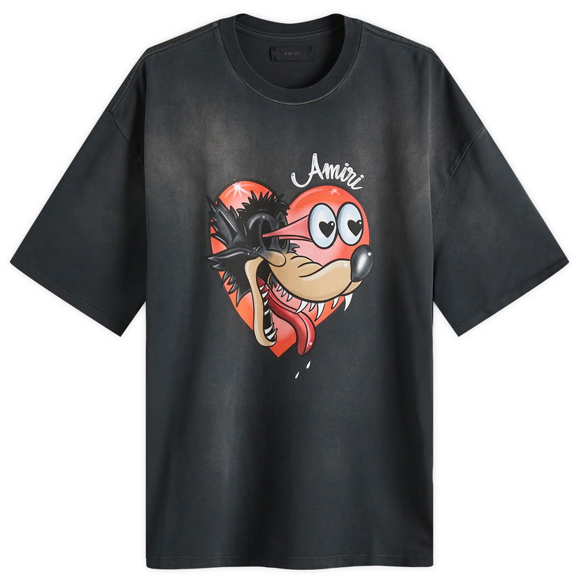T-paita AMIRI Amiri Hopeless Romantic T-Shirt Size L Musta | AMJYTE1170-001