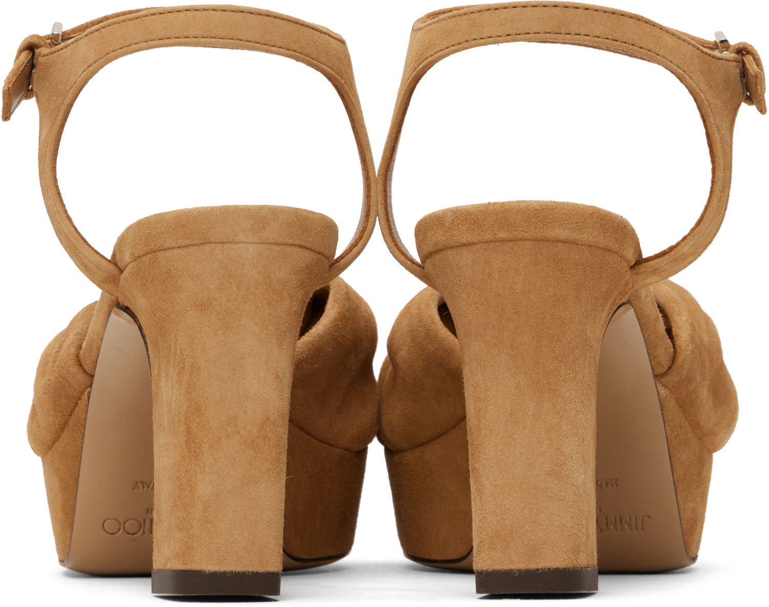 Asusteet Jimmy Choo Jimmy Choo Heloise 80 Suede Heeled Sandals Ruskea | HELOISE 80, 1