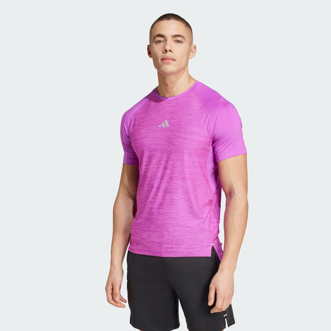 T-paita adidas Performance Gym+ Training 3-Stripes Violetti | IW5892, 0