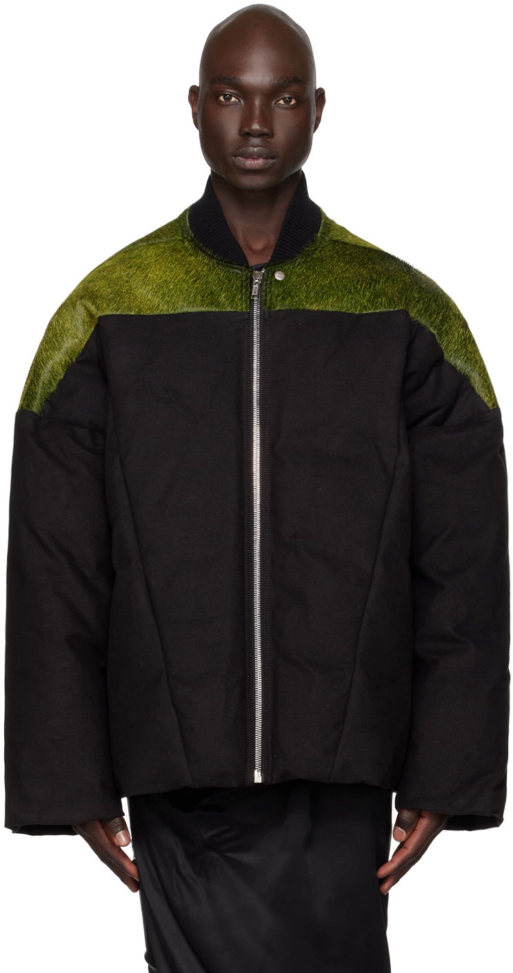 Takki Rick Owens Flight Leather Down Jacket Musta | RR02C7708 LHCMO3, 0