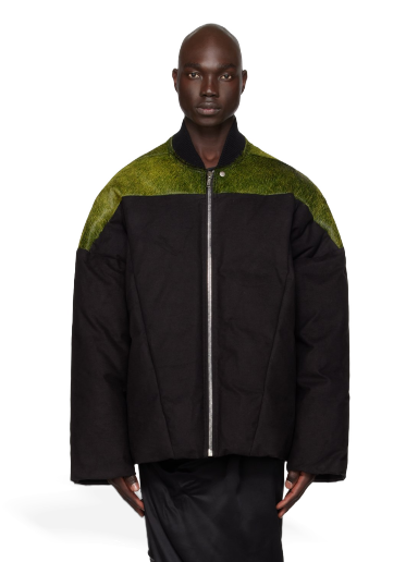 Takki Rick Owens Flight Leather Down Jacket Musta | RR02C7708 LHCMO3