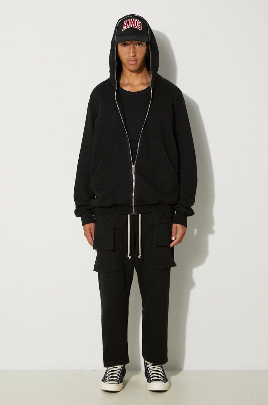Cargo housut Rick Owens Rick Owens Creatch Cargo Cropped Drawstring Sweatpants Musta | DU02D2371.RIG, 1