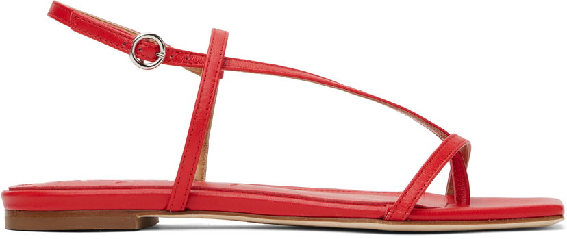 Asusteet Aeyde Aeyde Ella Leather Toe-Post Sandals Punainen | A11-FS-BRNS08FL21-SS25-406-007
