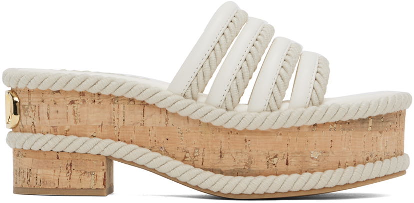 Asusteet Valentino Valentino Garavani VLogo Summerblocks Flatform Sandals Valkoinen | 5W2S0JR4UEL