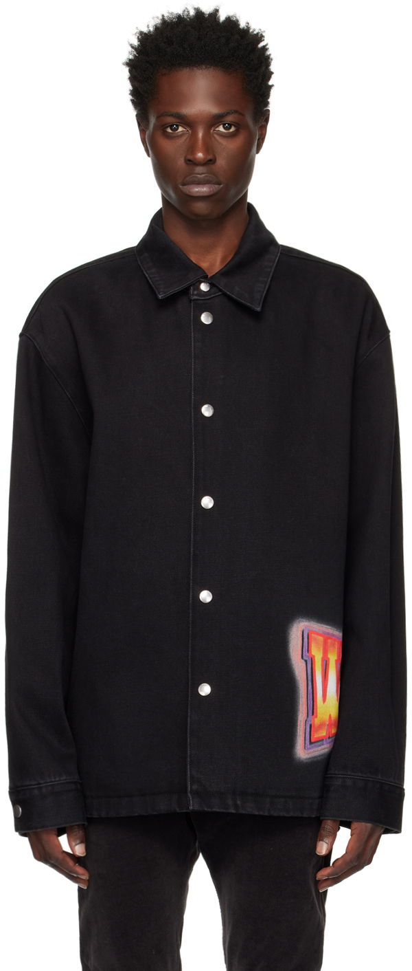 Takki We11done We11done Loose Fit Denim Shirt Musta | WD-DJ3-22-312-U-BK
