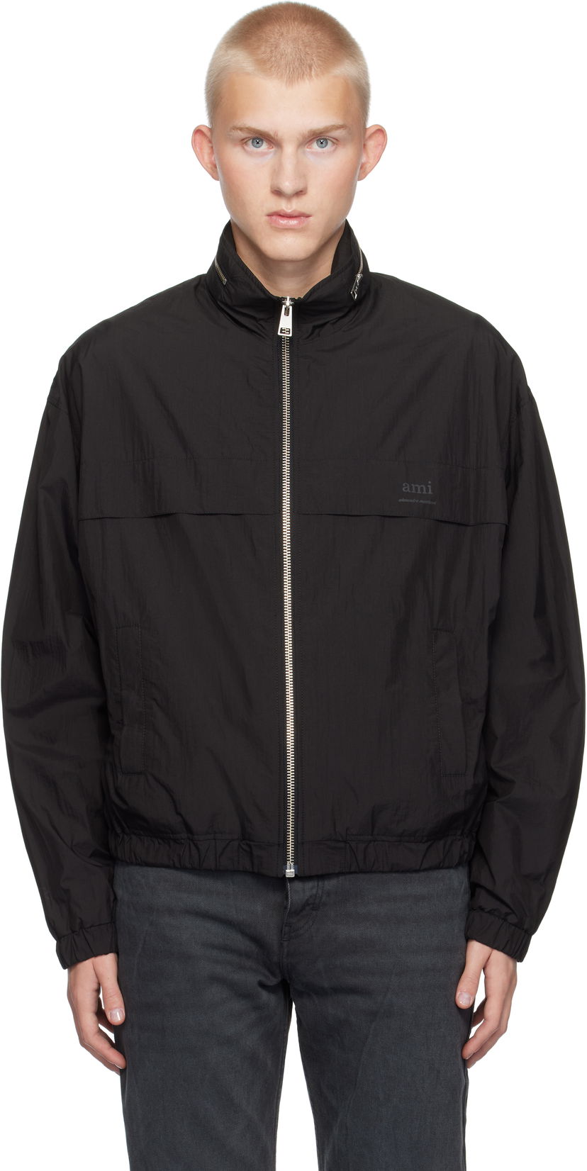 Tuulitakki AMI Windbreaker Jacket Musta | UJK058.PA0009
