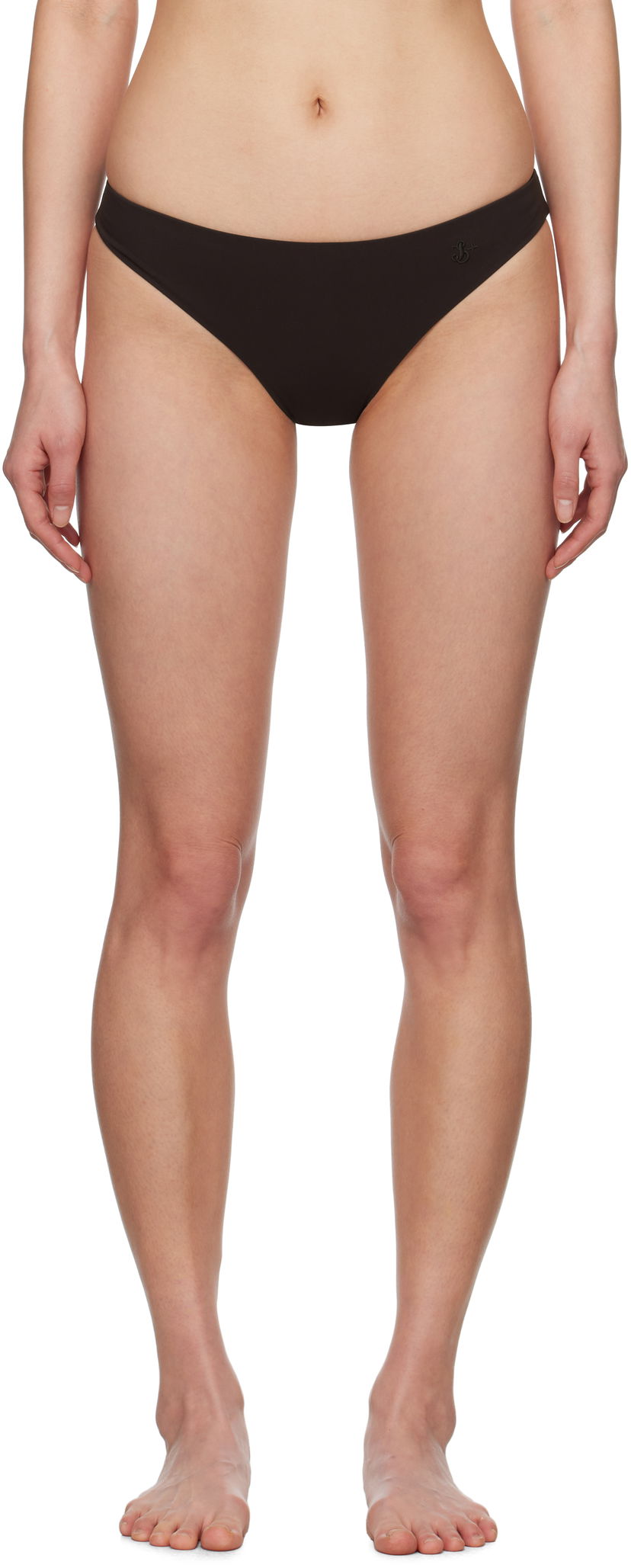 Pikkuhousut Jil Sander Jil Sander Embroidered Logo Bikini Bottom Musta | J40SG0111_J20011