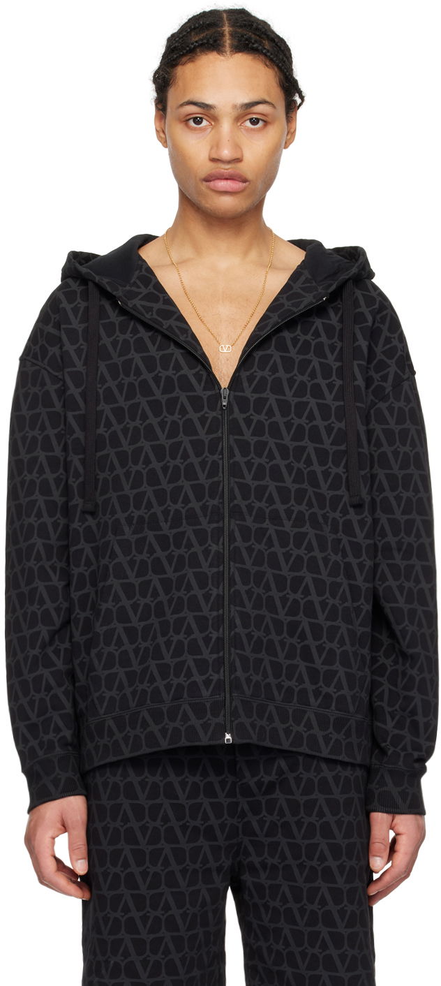 Huppari Valentino Iconographe Hoodie Musta | 4V3MF27K9VU