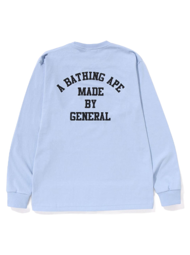 T-paita BAPE A Bathing Ape Lettered L/S Tee Sininen | 1J30-111-013