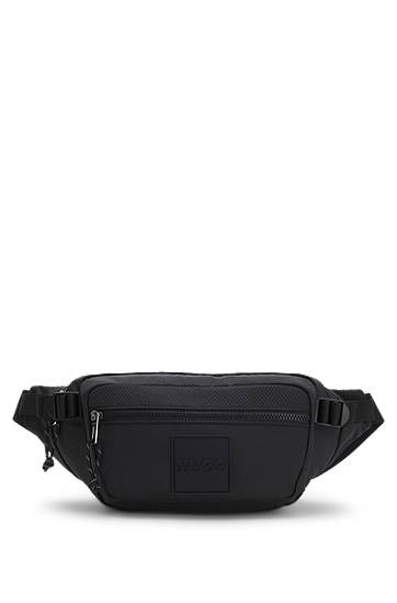 Vyötärölaukku BOSS Ripstop belt bag with split-logo patch Musta | 50551798