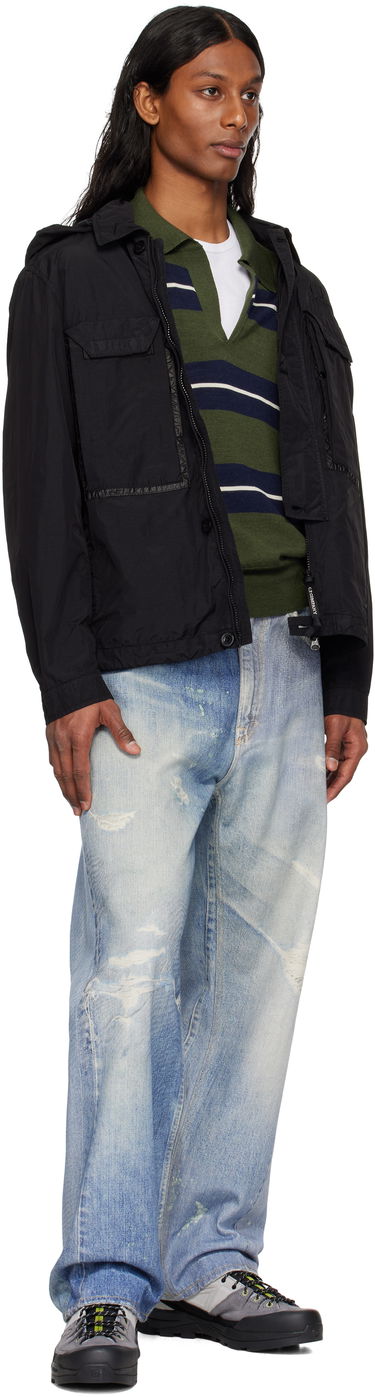 Tuulitakki C.P. Company C.P. Company Flatt Nylon Goggle Overshirt Jacket Musta | 18CMOS090A-005991G, 3