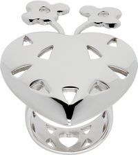 Spring Antennae Heart and Flower Cut-Out Ring