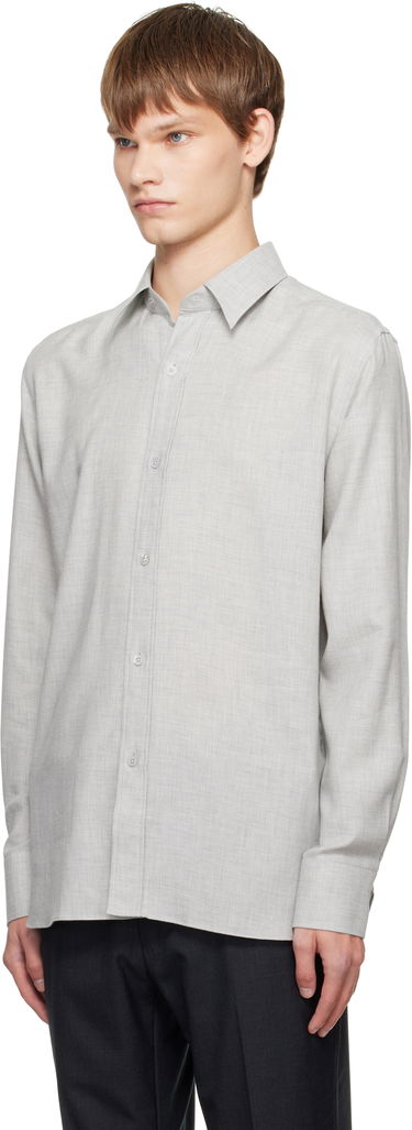 Paita Tom Ford TOM FORD Cashmere Melange Fluid Fit Shirt Harmaa | HRN001-FMC247, 3