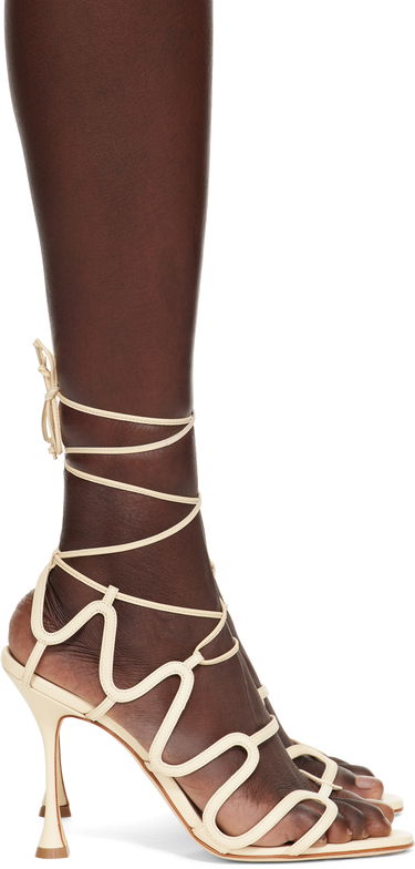 Asusteet Manolo Blahnik Manolo Blahnik Fawda Heeled Sandals Beige | 125-2839, 0