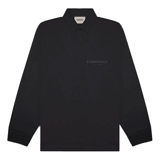 Poolopaita Fear of God Essentials Long Sleeve Polo Musta | FOG-FW20-362