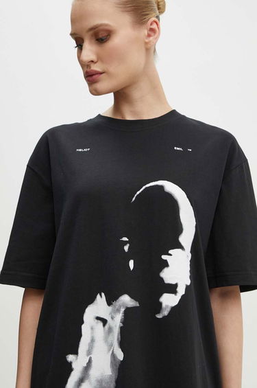 T-paita HELIOT EMIL Abstract Portrait Print T-Shirt Musta | HE.M.09.041.C07, 7