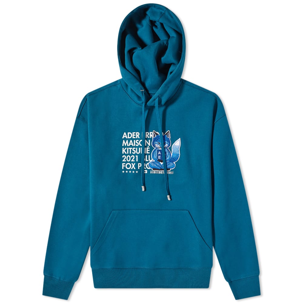 Huppari MAISON KITSUNÉ X ADER error Meditation Fox Hoody Turkoosi | BKKFWHD03TQ, 0