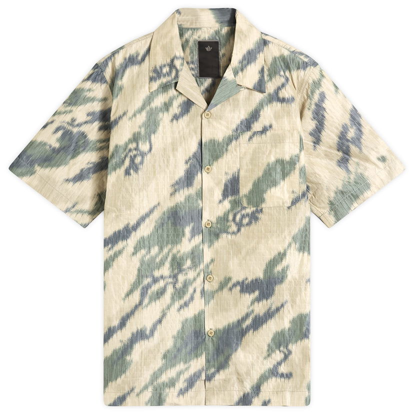Paita Maharishi Maharishi Bonsai Camo Ripstop Camp Collar Shirt, Size Large Beige | 6213-WDL