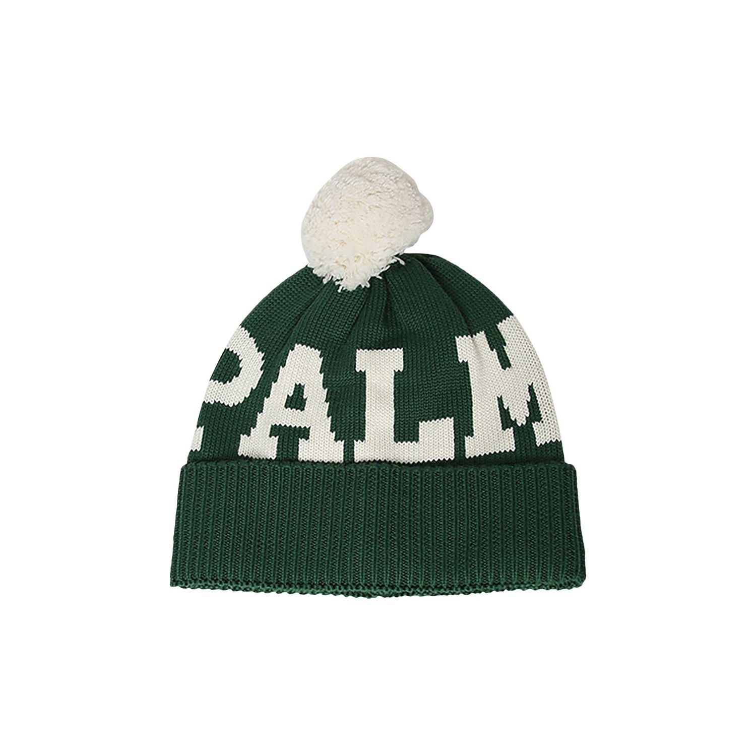 Pipo Palm Angels Logo Pompon Beanie Vihreä | PWLC011F22KNI0015501, 1