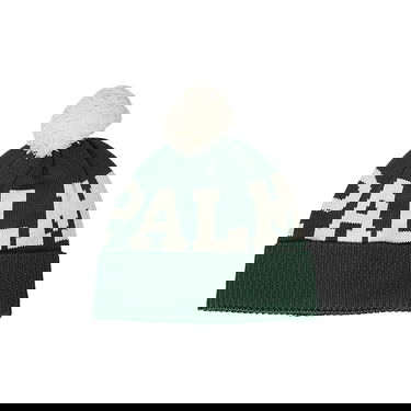 Pipo Palm Angels Logo Pompon Beanie Vihreä | PWLC011F22KNI0015501, 1